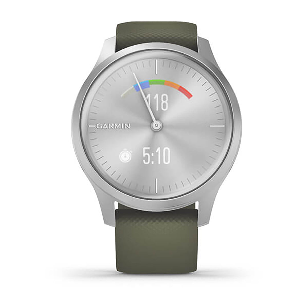 Garmin Vivimove Style Silicone Moss Strap Full Color Display Dial Watch - 010-02240-21