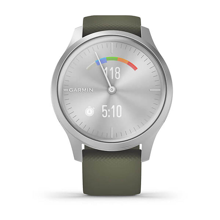 Garmin Vivimove Style Silicone Moss Strap Full Color Display Dial Watch - 010-02240-21