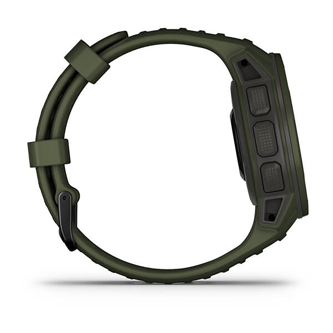Garmin Instinct Solar Tactical Edition Silicone Moss Strap Full Color Display Dial Watch - 010-02293-04