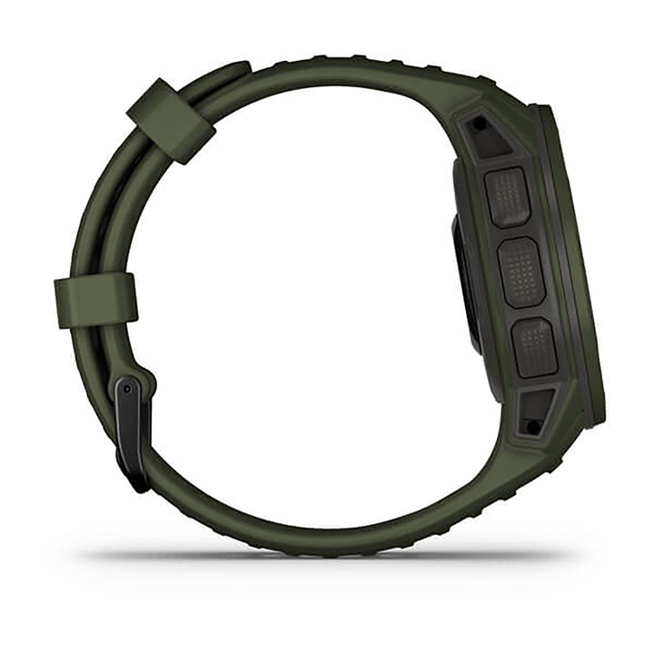 Garmin Instinct Solar Tactical Edition Silicone Moss Strap Full Color Display Dial Watch - 010-02293-04