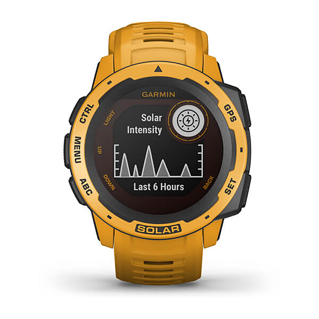 Garmin Instinct Solar Silicone Sunburst Strap Full Color Display Dial Watch - 010-02293-09