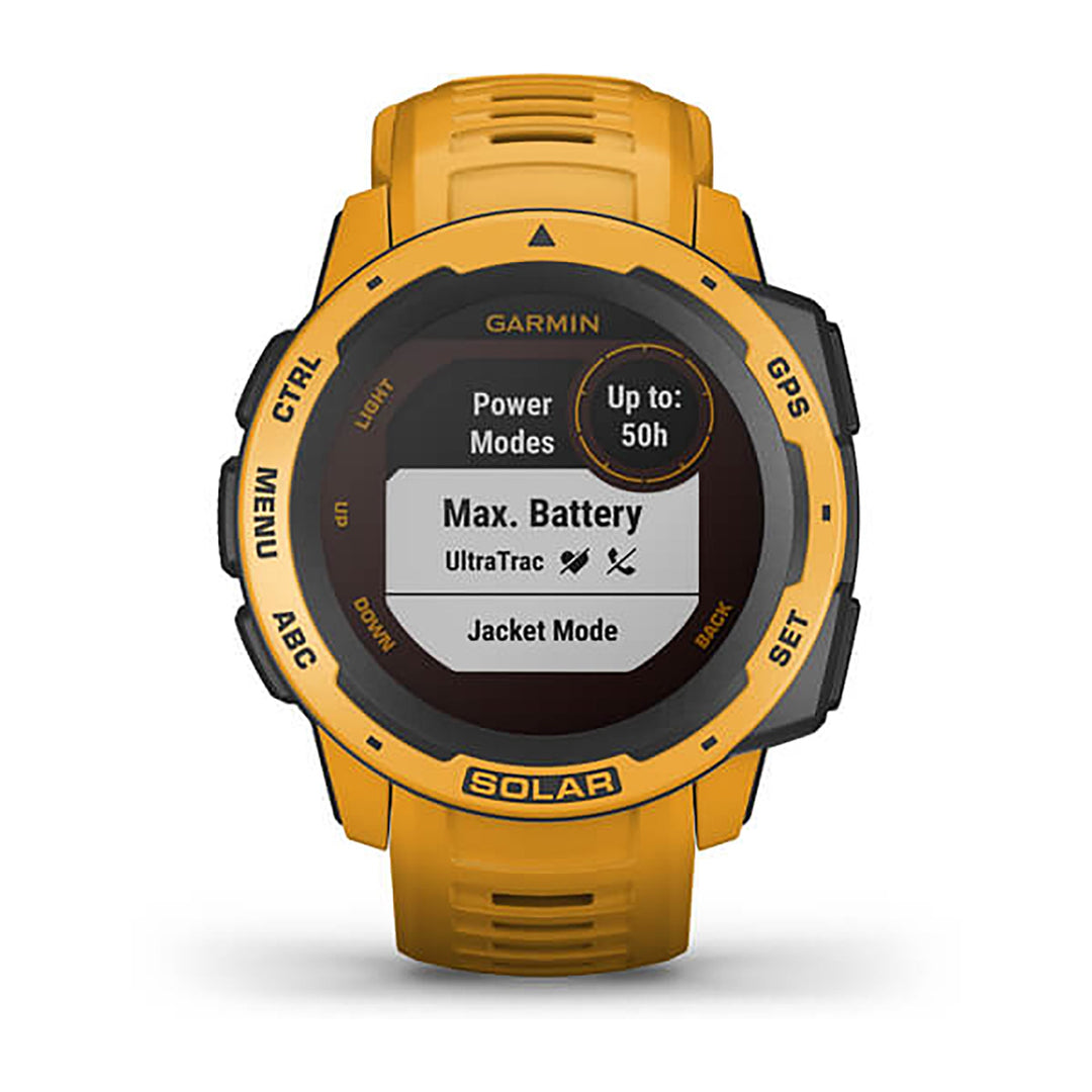 Garmin Instinct Solar Silicone Sunburst Strap Full Color Display Dial Watch - 010-02293-09