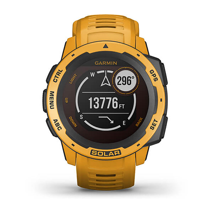 Garmin Instinct Solar Silicone Sunburst Strap Full Color Display Dial Watch - 010-02293-09