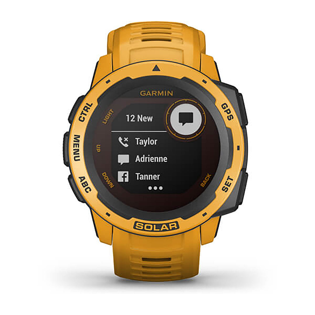 Garmin Instinct Solar Silicone Sunburst Strap Full Color Display Dial Watch - 010-02293-09