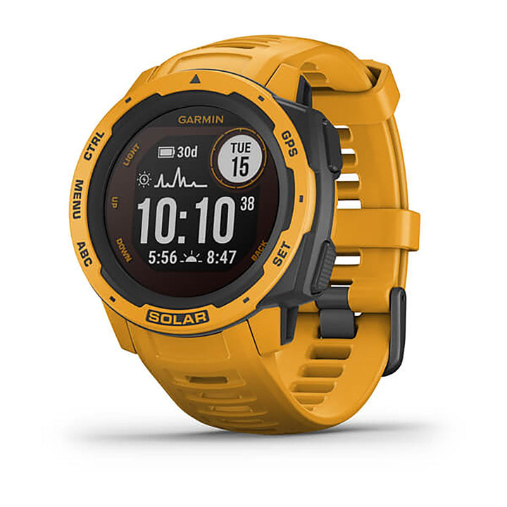 Garmin Instinct Solar Silicone Sunburst Strap Full Color Display Dial Watch - 010-02293-09