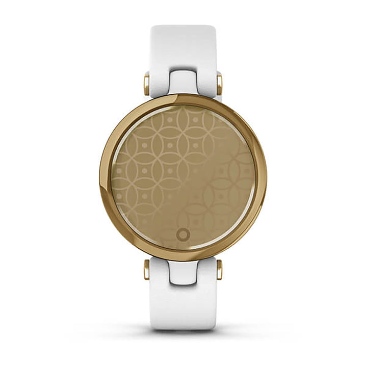 Garmin Lily Leather White Strap Full Color Display Dial Watch - 010-02384-B3