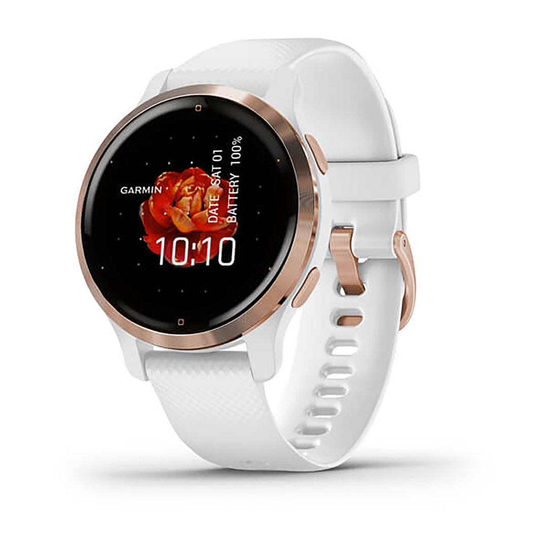 Garmin Venu 2 S Silicone White Strap Full Color Display Dial Watch - 010-02429-13
