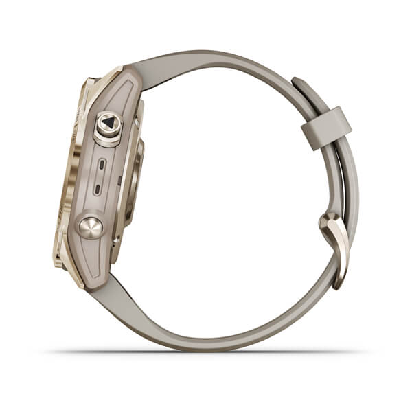 Garmin Fenix 7S Sapphire Cream Gold Titanium With Light Sand Band Full Display Watch - 010-02539-21