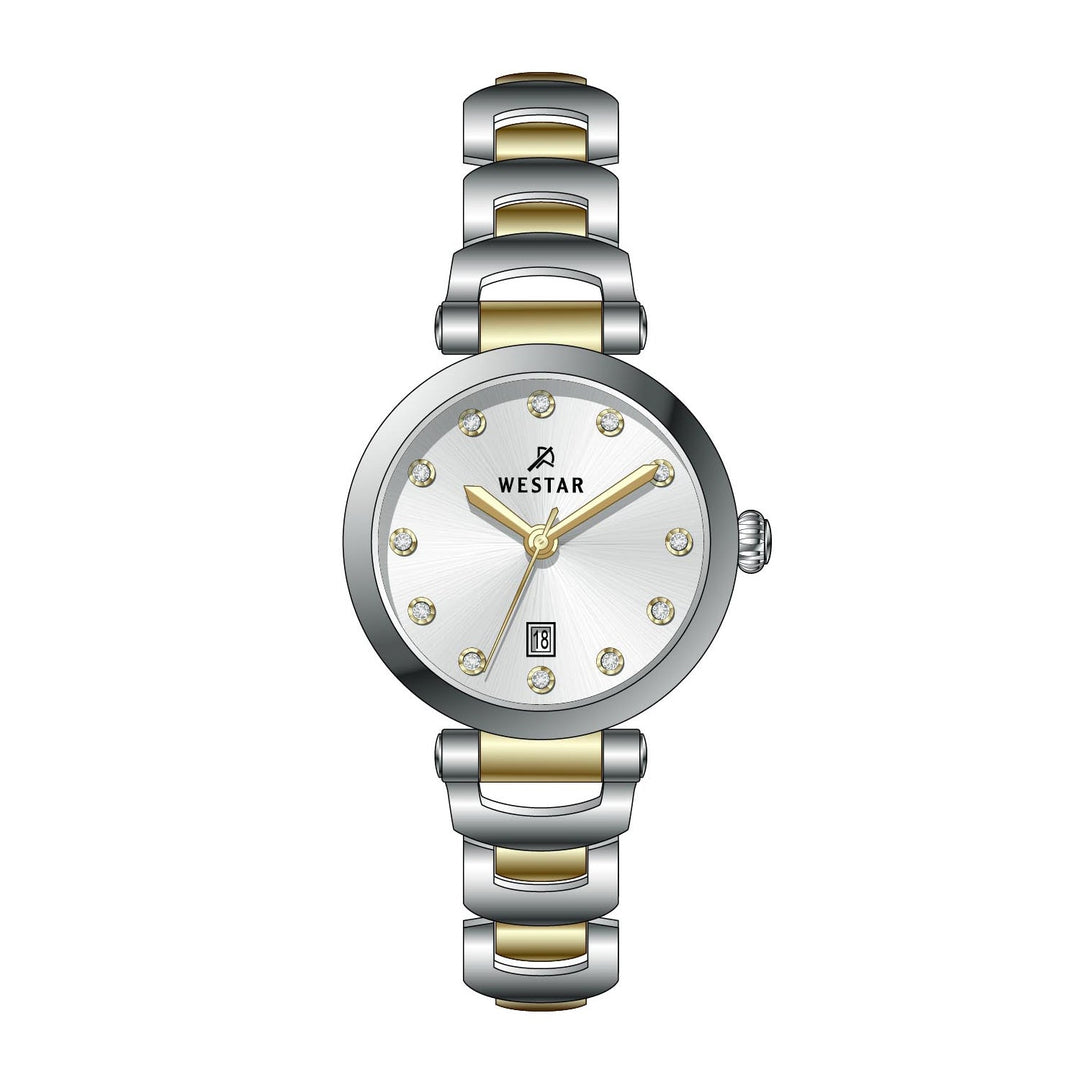 Westar Ornate Ladies 28 mm Silver Dial Quartz Watch - 20339CBN107