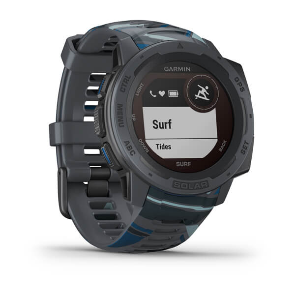 Garmin Instinct Solar Tactical Edition Silicone Pipeline Strap Full Color Display Dial Watch - 010-02293-07