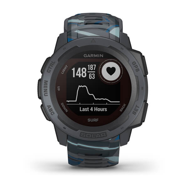Garmin Instinct Solar Tactical Edition Silicone Pipeline Strap Full Color Display Dial Watch - 010-02293-07