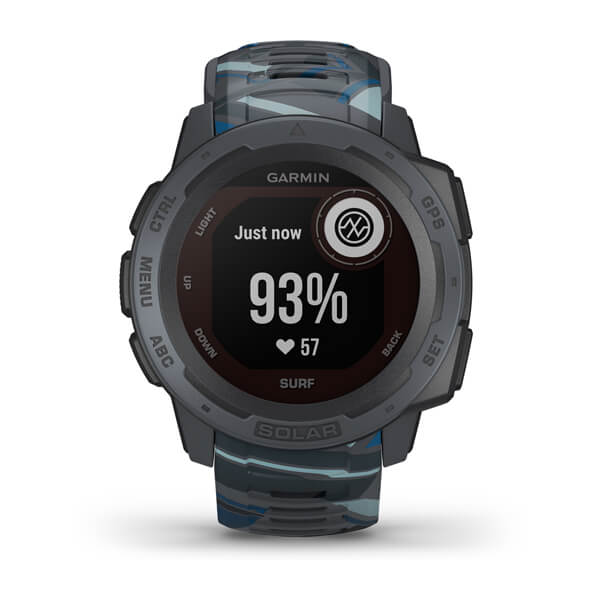 Garmin Instinct Solar Tactical Edition Silicone Pipeline Strap Full Color Display Dial Watch - 010-02293-07