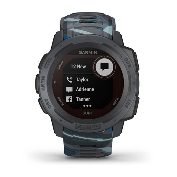 Garmin Instinct Solar Tactical Edition Silicone Pipeline Strap Full Color Display Dial Watch - 010-02293-07