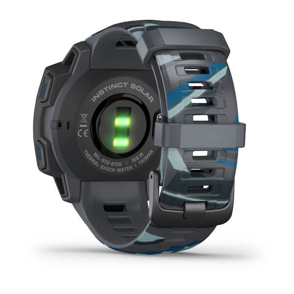 Garmin Instinct Solar Tactical Edition Silicone Pipeline Strap Full Color Display Dial Watch - 010-02293-07