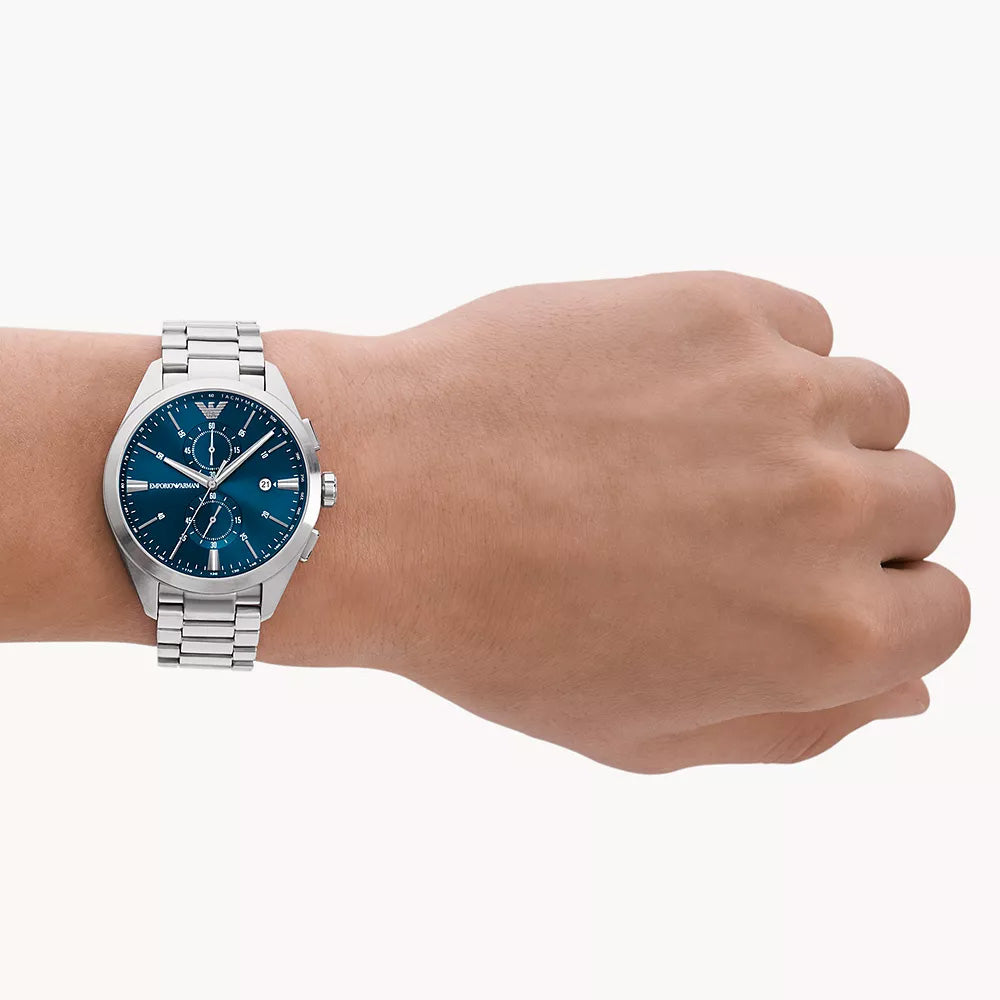 EMPORIO ARMANI CHRONOGRAPH STAINLESS STEEL WATCH