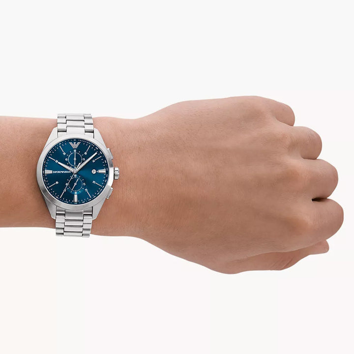 EMPORIO ARMANI CHRONOGRAPH STAINLESS STEEL WATCH