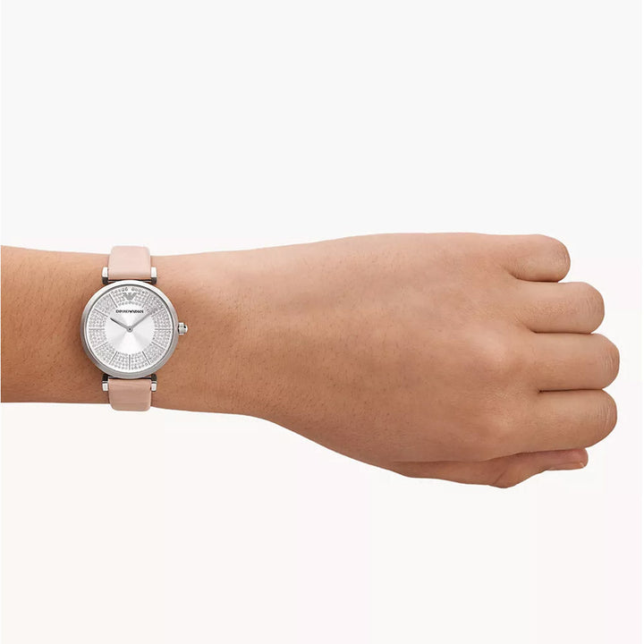 EMPORIO ARMANI GIANNI T-BAR WOMEN'S PRO-PLANET LEATHER WATCH