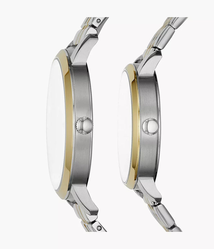Fossil Couple Set His Her Stainless Steel Watches - BQ2467SET