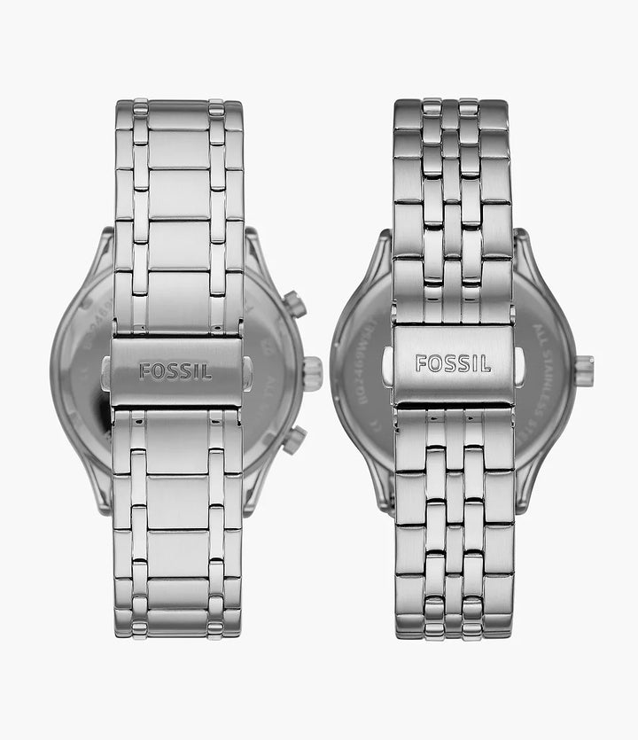 Fossil Couple Set His Her Stainless Steel Watches - BQ2469SET