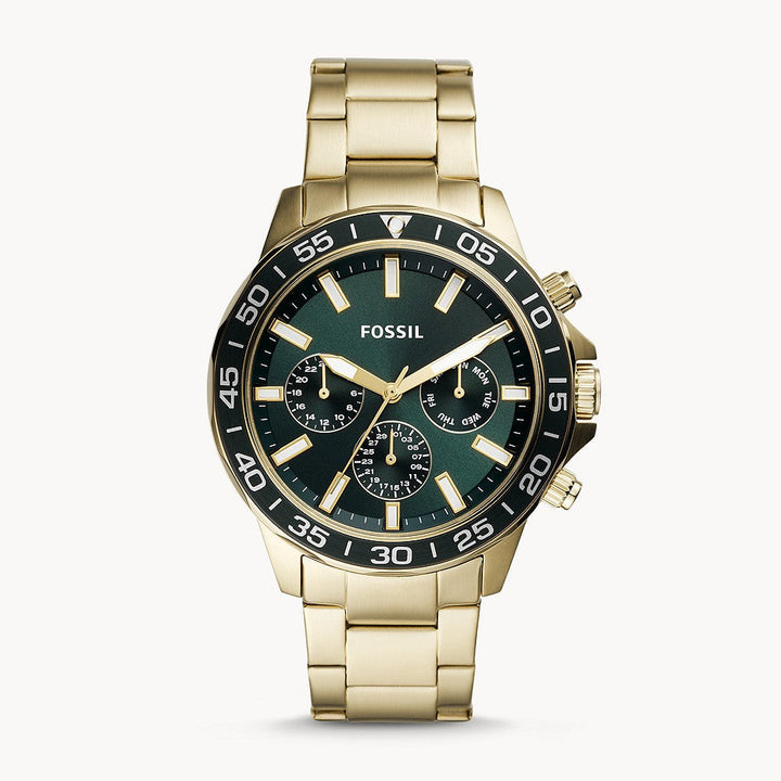 Fossil Analog Men's Watch Gold Plated Metal Bracelet - BQ2493