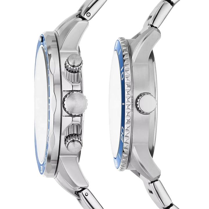 Fossil Bannon Stainless Steel Couple Set Watches - BQ2828SET