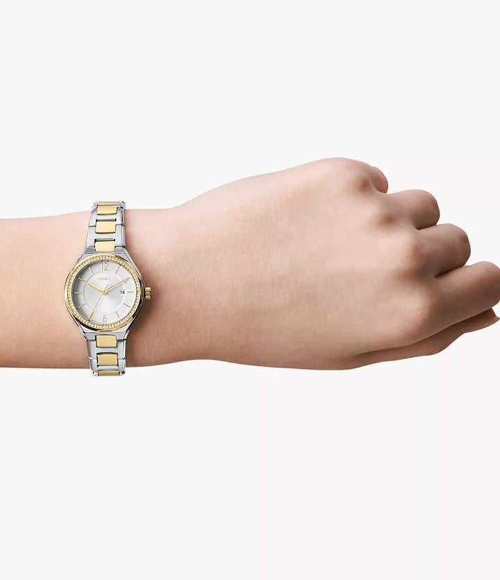 Fossil Eevie Silver Stainless Steel Women&