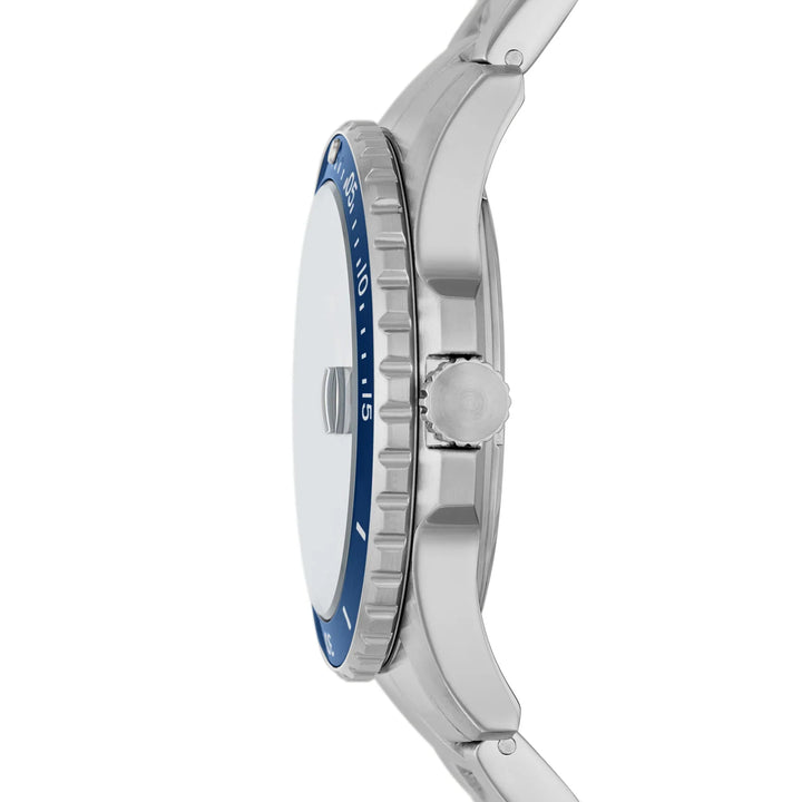 Fossil Blue Three-Hand Date Stainless Steel Men&