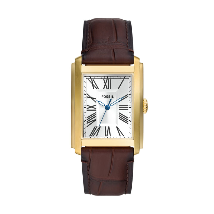 Fossil Carraway Three-Hand Brown Croco Gents Leather Watch - FS6011