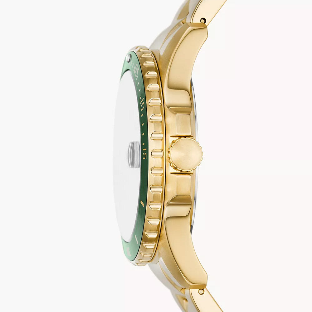 Fossil Blue Dive Three-Hand Date Gold-Tone Stainless Steel Watch
