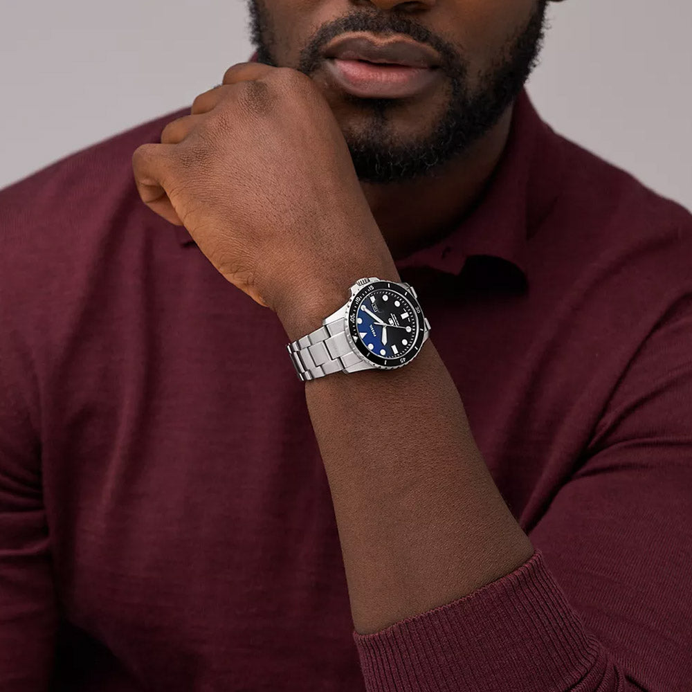 Fossil Blue Dive Three-Hand Date Stainless Steel Watch