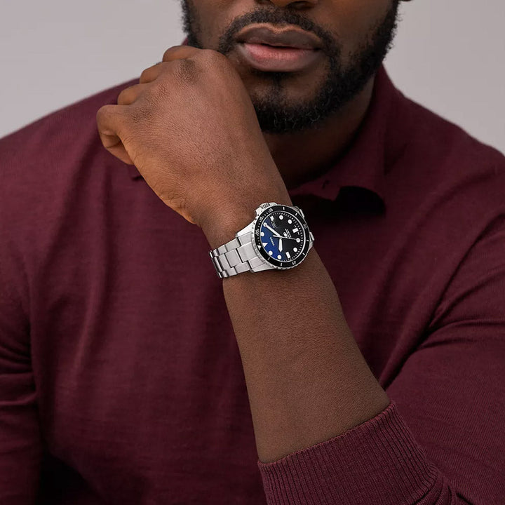 Fossil Blue Dive Three-Hand Date Stainless Steel Watch