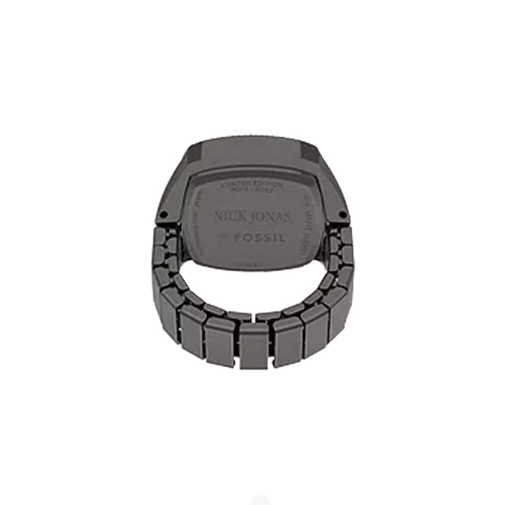 Fossil Unisex Nick Jonas x Fossil Machine Luxe Grey Vignette Two-Hand Gunmetal Stainless Steel Watch Ring