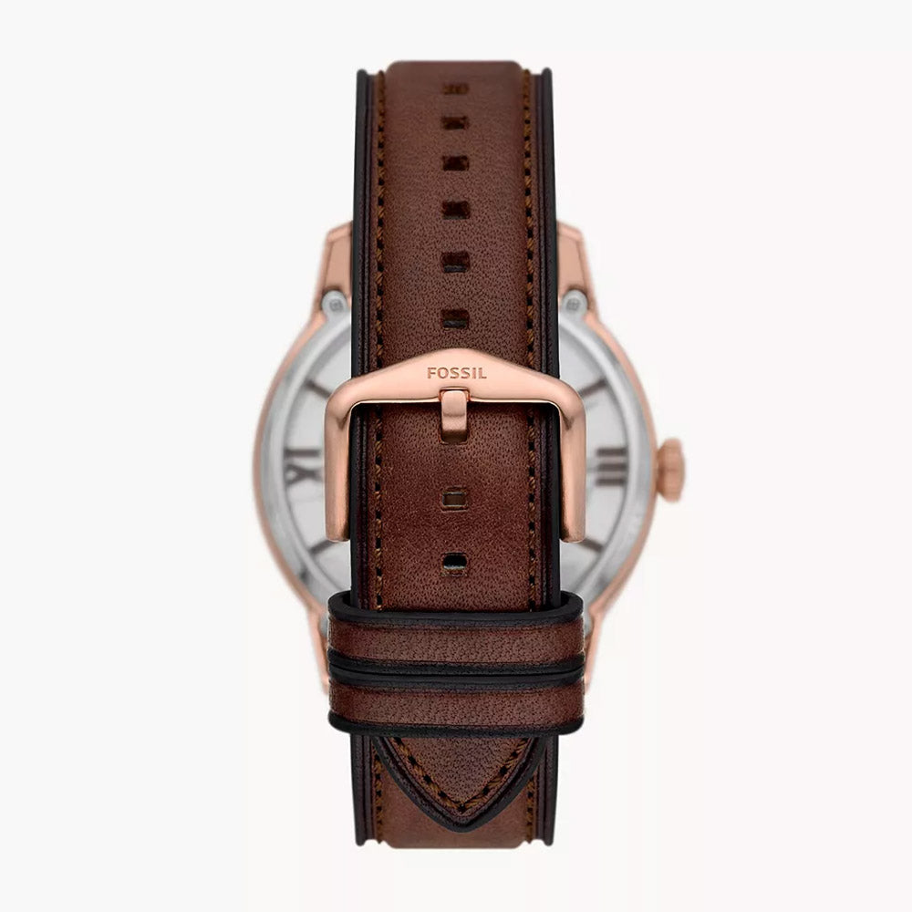 Fossil Townsman Automatic Brown Leather Watch