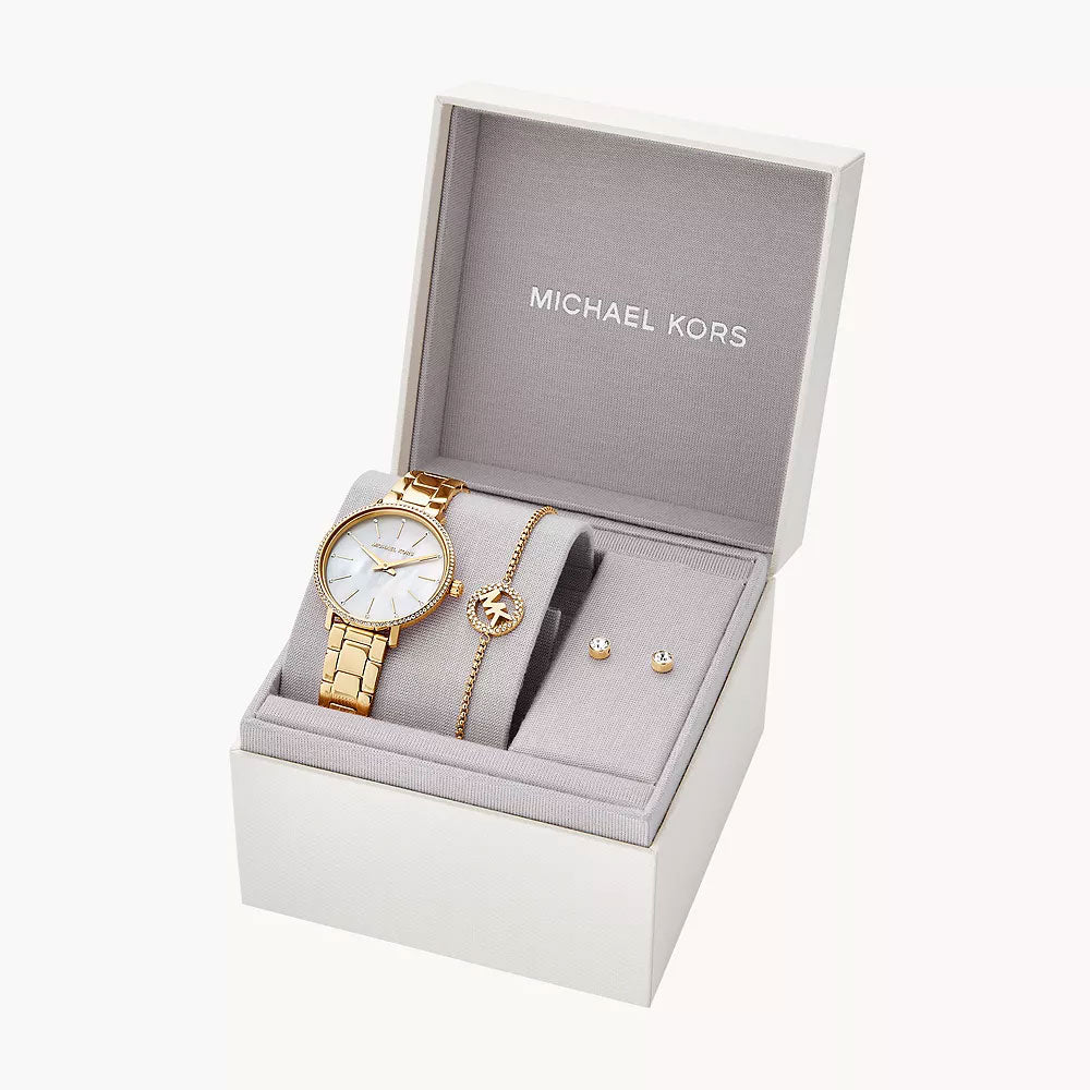 Michael Kors Pyper Two-Hand Gold-Tone Stainless Steel Women&
