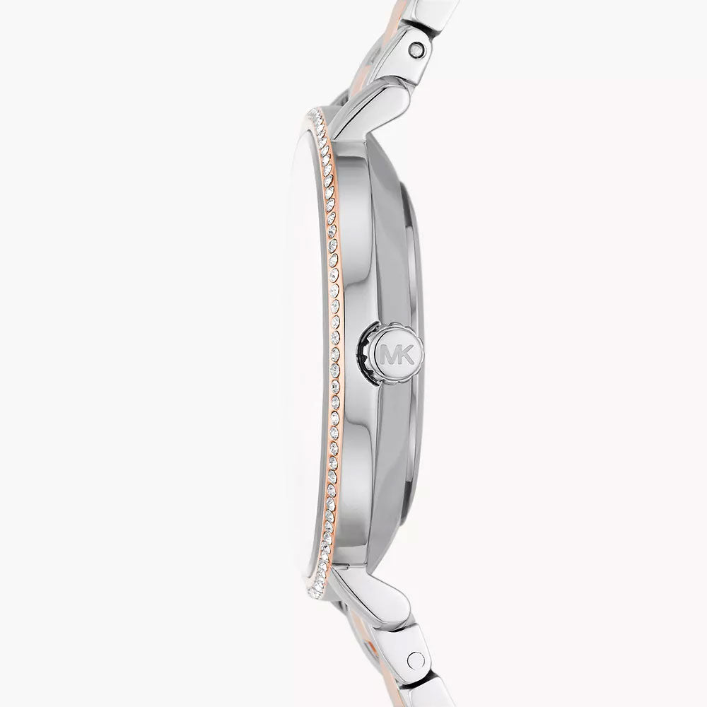 Michael Kors Pyper Two-Hand Two-Tone Stainless Steel Women&