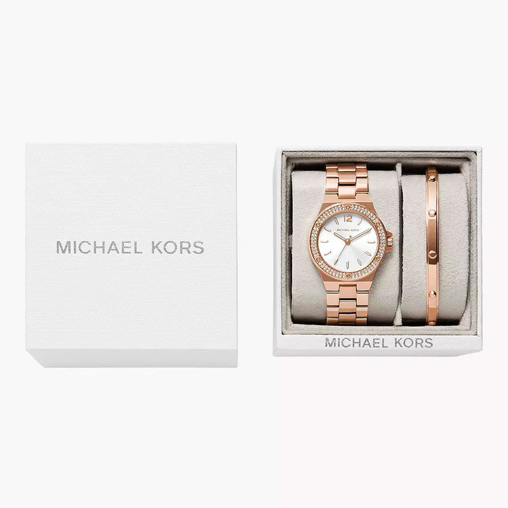 Michael Kors Lennox Rose Gold Stainless Steel Set Women&
