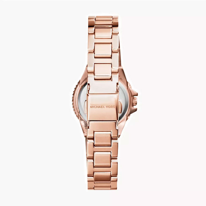 Michael Kors Petite Camille Three-Hand Rose Gold-Tone Stainless Steel Women&