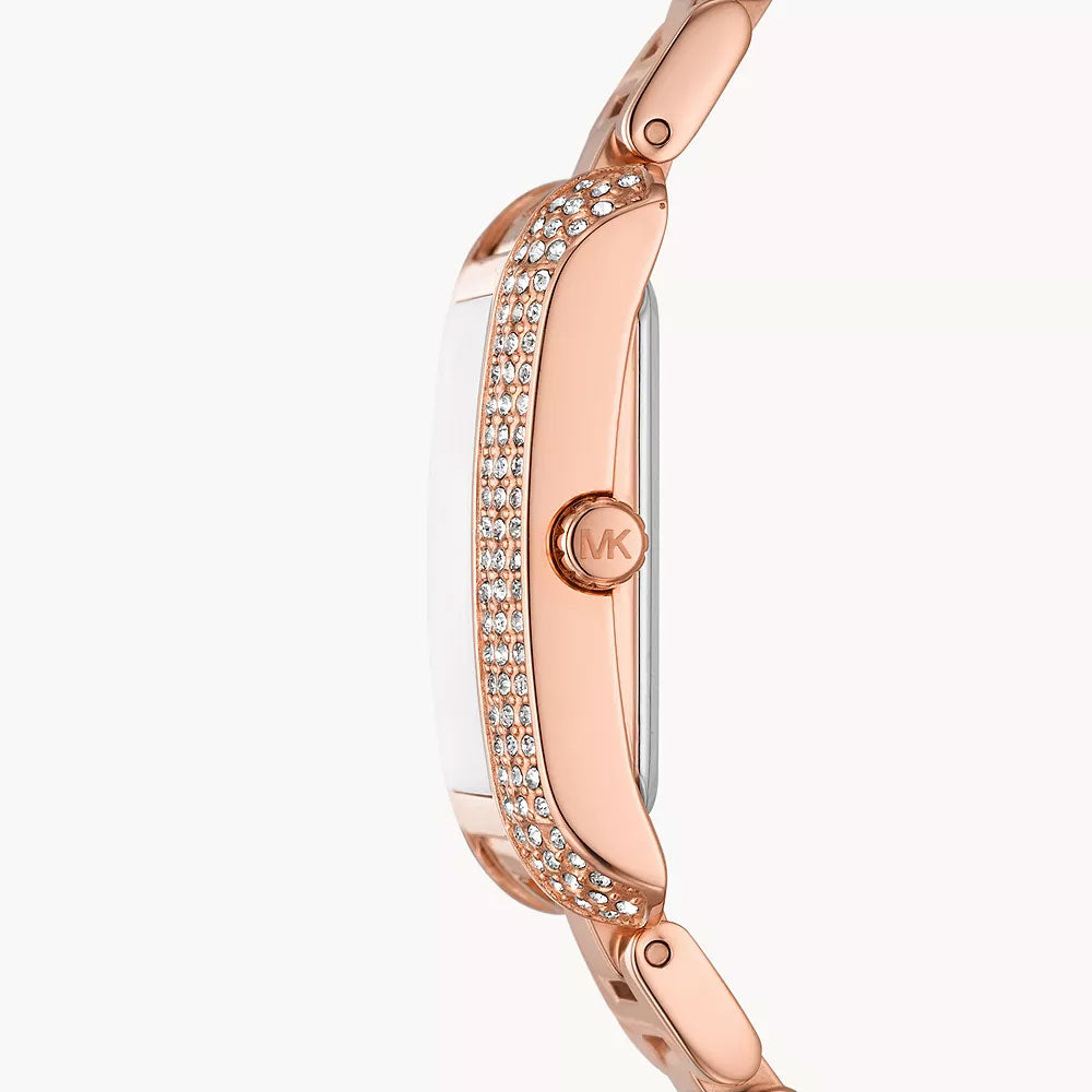 Michael Kors Emery Three-Hand Rose Gold-Tone Stainless Steel Women&
