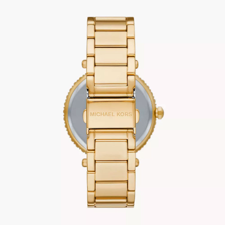 Michael Kors Parker Lux Three-Hand Gold-Tone Stainless Steel Women&
