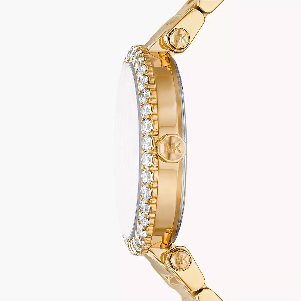 Michael Kors Parker Lux Three-Hand Gold-Tone Stainless Steel Women&
