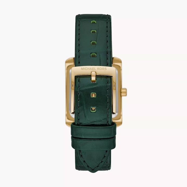 Michael Kors Emery Three-Hand Green Croco Leather Women&