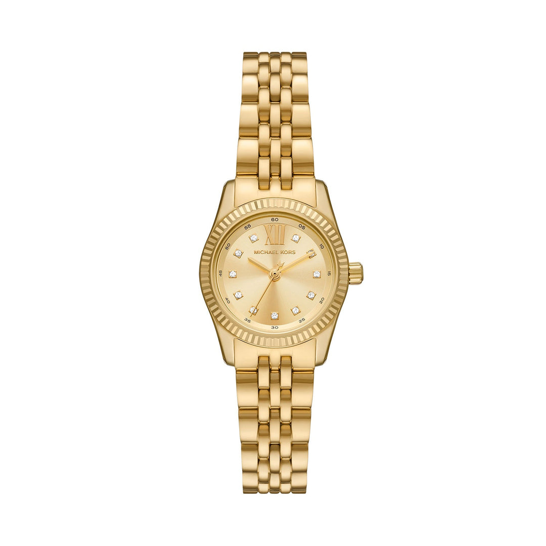 Michael Kors Lexington Three-Hand Gold-Tone Stainless Steel Watch