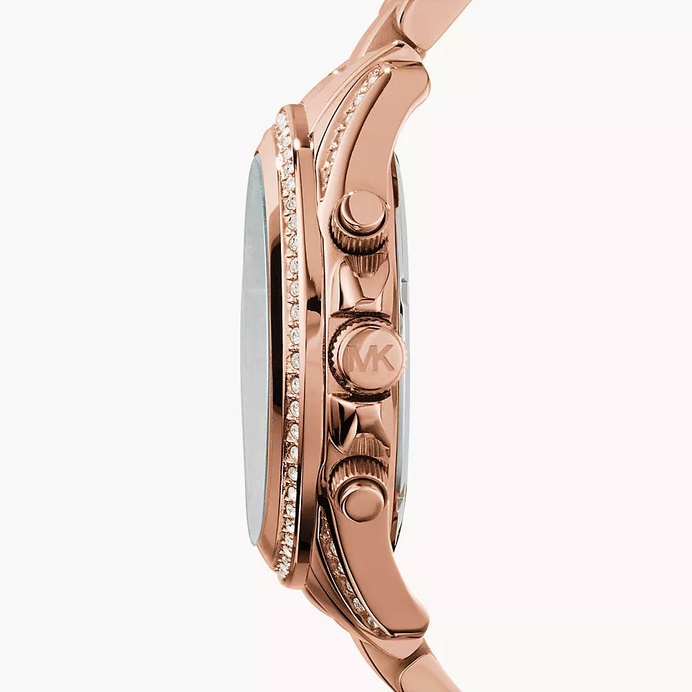 Michael Kors Blair Chronograph Rose Gold-Tone Stainless Steel Women&