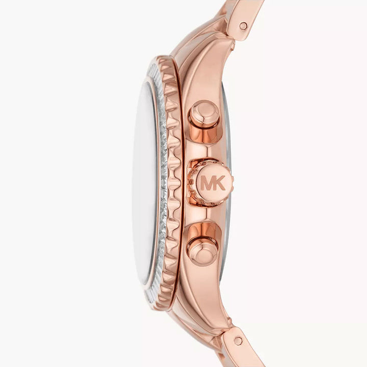 Michael Kors Everest Chronograph Rose Gold-Tone Stainless Steel Women&