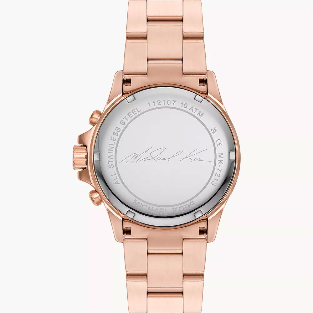 Michael Kors Everest Chronograph Rose Gold-Tone Stainless Steel Women&