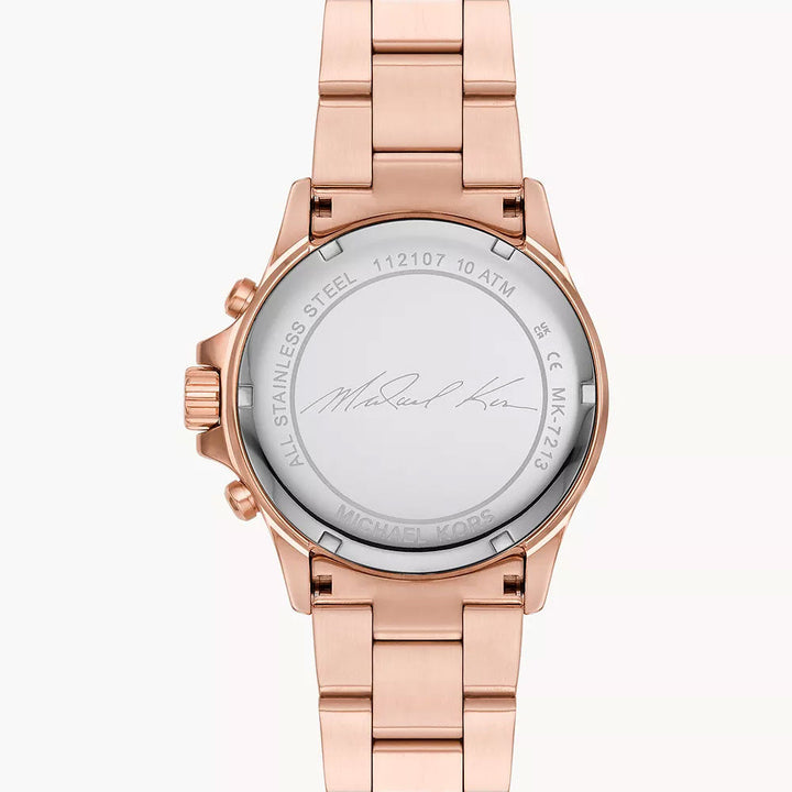 Michael Kors Everest Chronograph Rose Gold-Tone Stainless Steel Women&