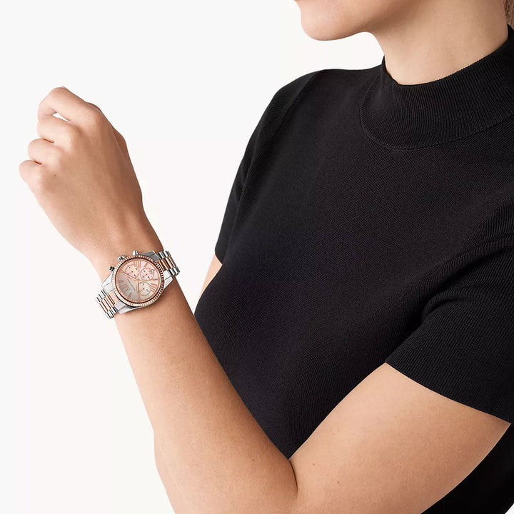 Michael Kors Lexington Chronograph Two-Tone Stainless Steel Women&