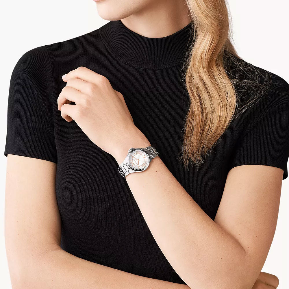 Michael Kors Camille Three-Hand Stainless Steel Women&