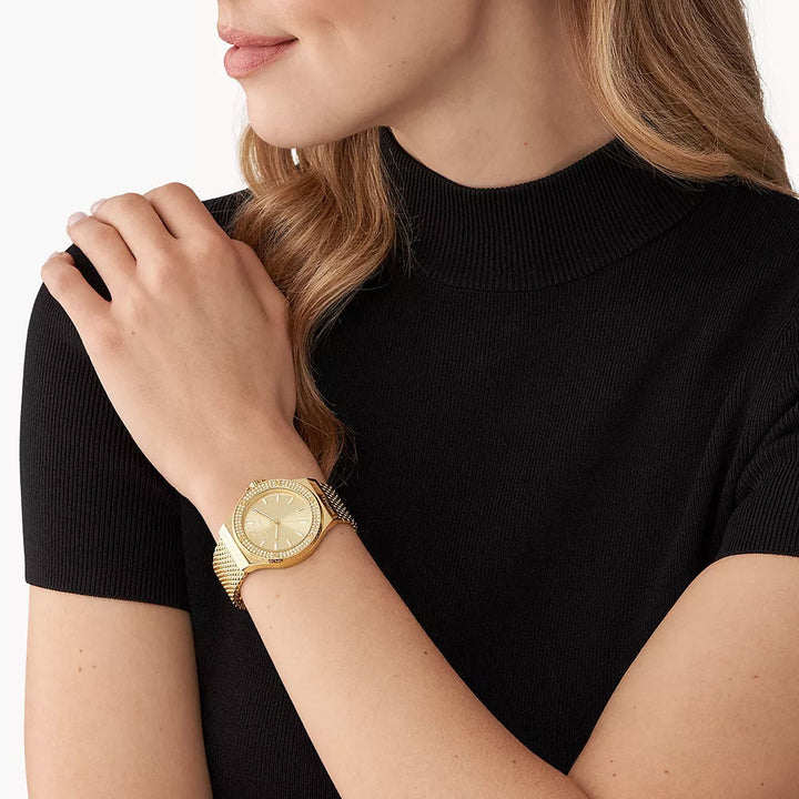 Michael Kors Lennox Gold Stainless Steel Women&