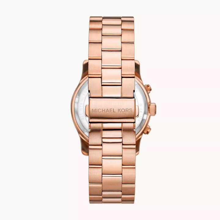 Michael Kors Runway Chronograph Rose Gold-Tone Stainless Steel Women&